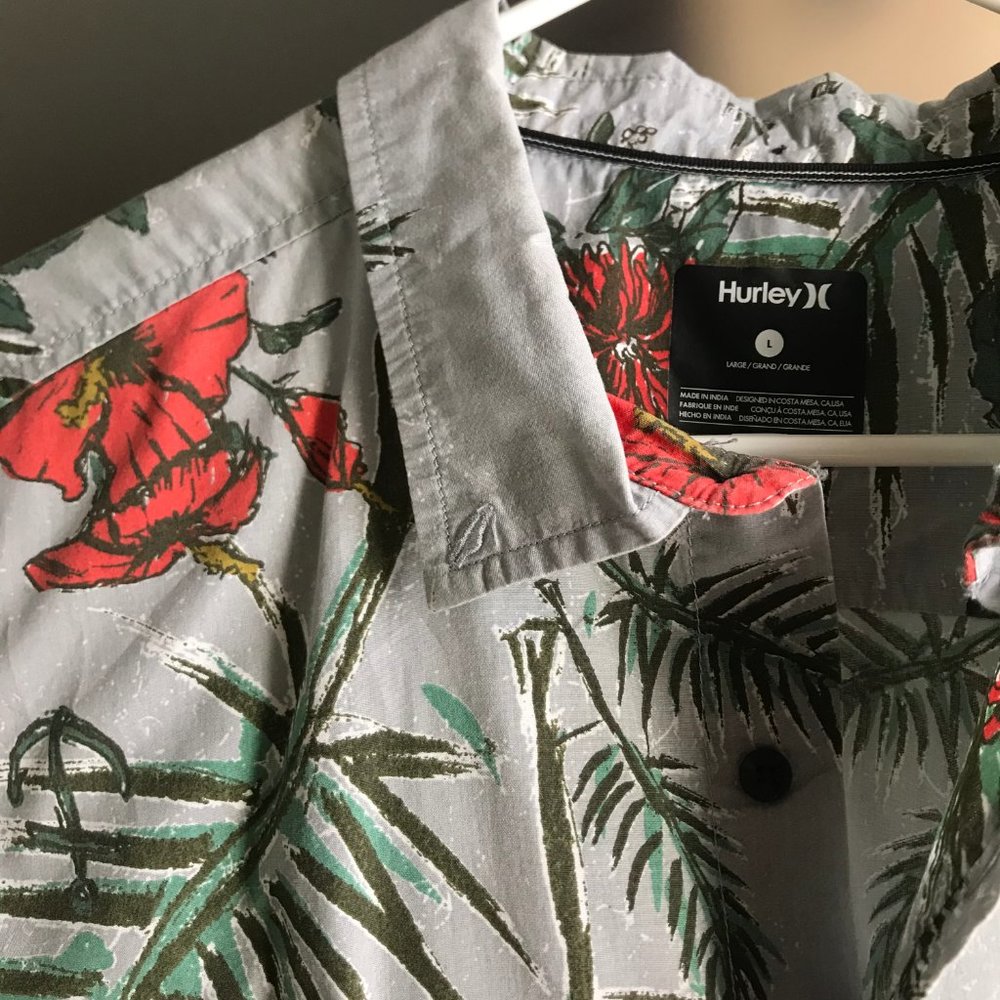 Hurley Red & Blue Hawaiian Floral Shirt